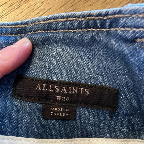 NWT All Saints Frankie Denim Shorts, size 28, Short Shorts Western 70’s Cowgirl - Picture 4 of 9